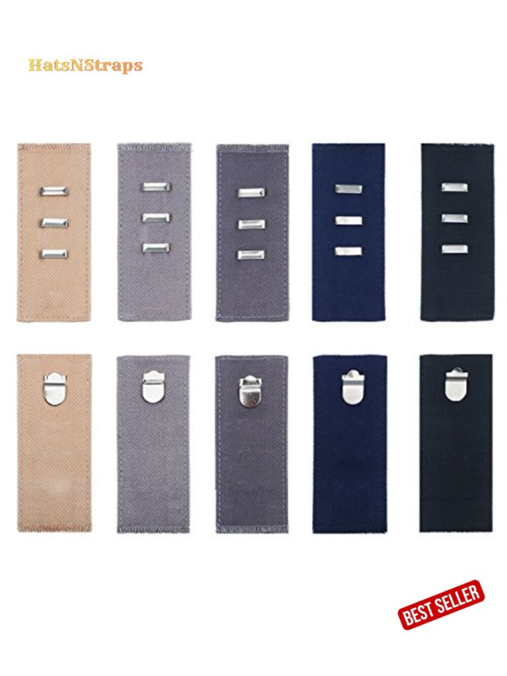 Waist Extender Buttons Hook Style Men Women (10 Pack)